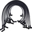 Set cables bujía silicona 0.315pulg negro Ford