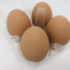 Huevos cerámica nido pack 4 color marrón antipicoteo