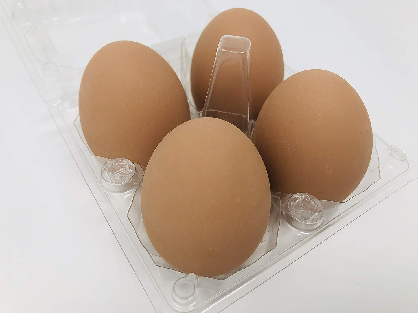 Huevos cerámica nido pack 4 color marrón antipicoteo