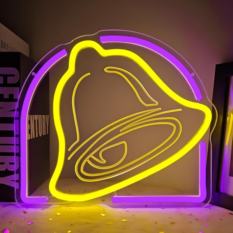 Letrero Neón Taco Campana LED Regulable para Cocina Bar
