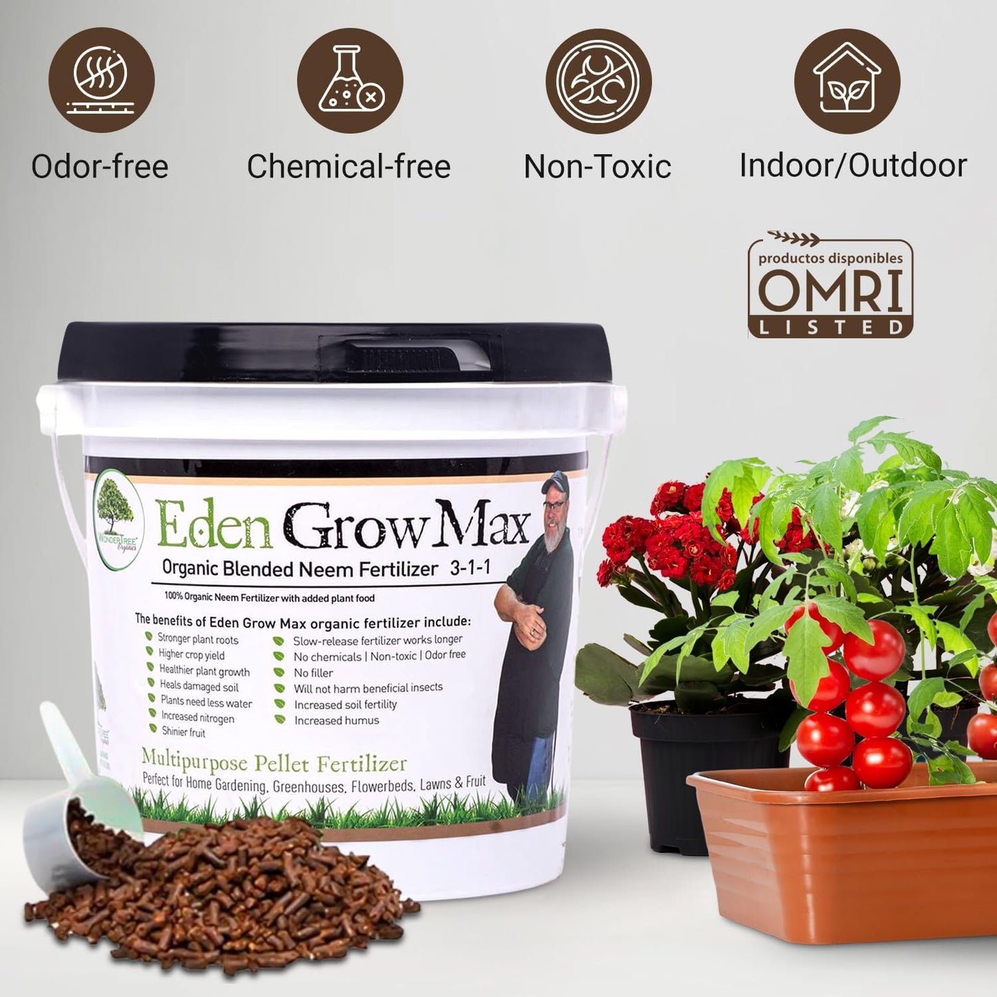 Abono Neem Cake Orgánico para Jardinería 5lb
