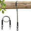 Hamaca cuerda colgar árbol mosquetones ajustables 67" verde