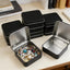12 Latas Cuadradas Metal Vacías con Tapa 2.76x2.76" Negro