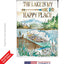 Tapiz pared bandera Lake is Happy Place decorativo vertical