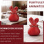 Tarro cerámica conejo almacenamiento decoración hogar rojo