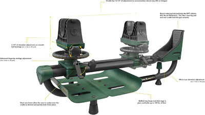 Soporte para rifle Lead Sled DFT ajustable para reducir retroceso