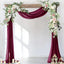 1 Panel Cortina Gasa Transparente Burdeos 29x19pies Decoración Boda