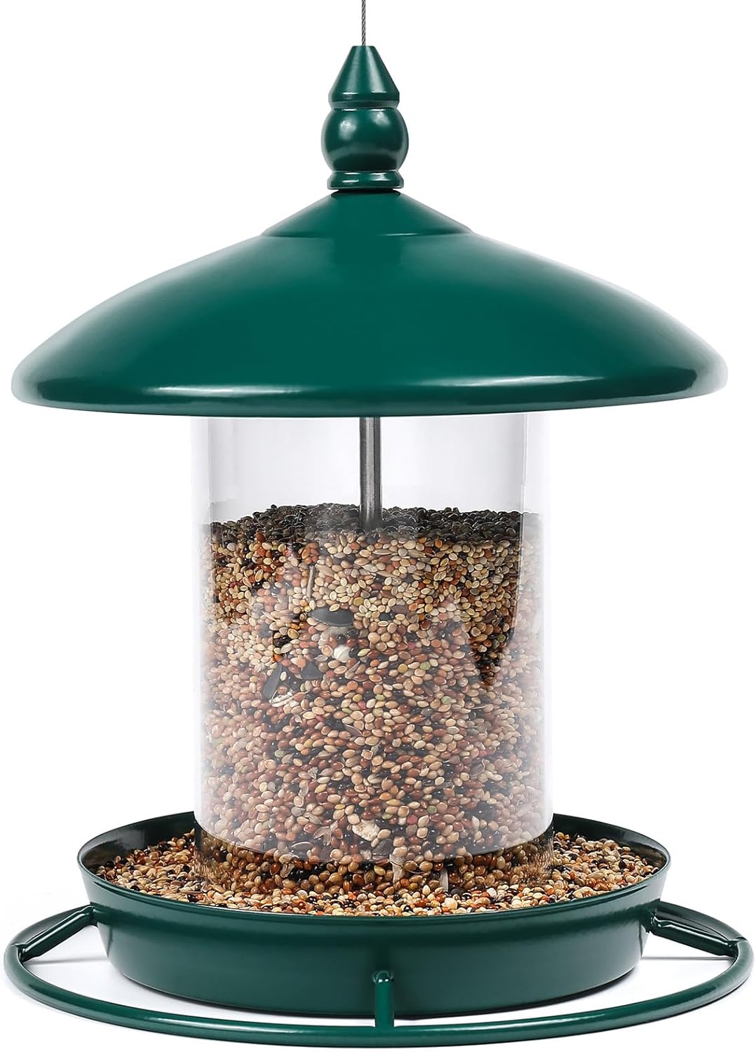 Comedero aves exterior 360° color verde