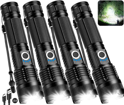 Linterna LED recargable ajustable 5 modos 90000 lúmenes set