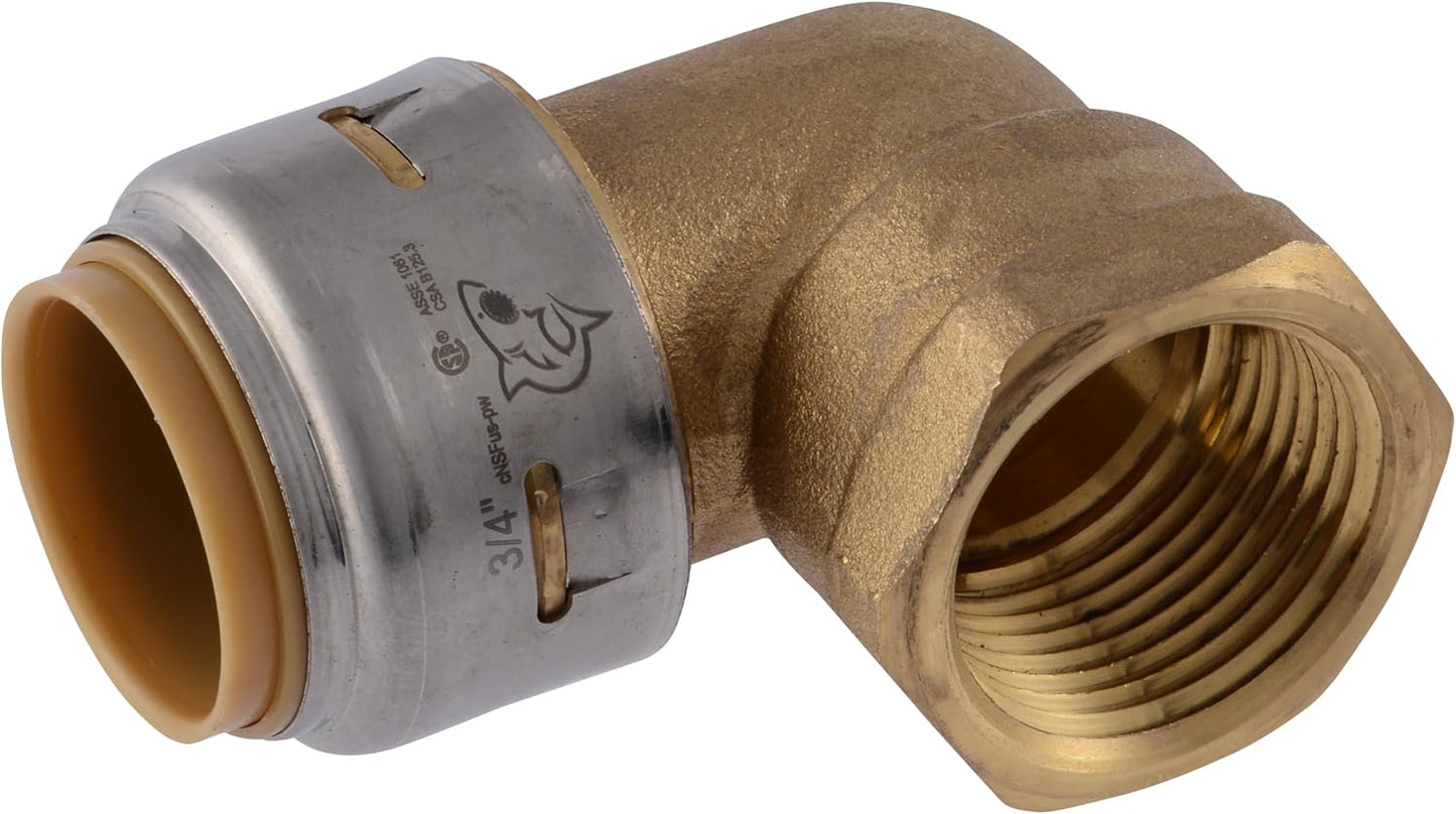 Codo adaptador hembra 90 grados 3/4pulg latón UR314A