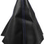 Cubierta maletero coche PVC PU negro costuras azules