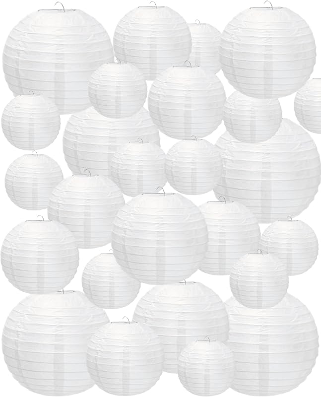 48 Linternas papel decoración fiesta 4-10pulg colgantes