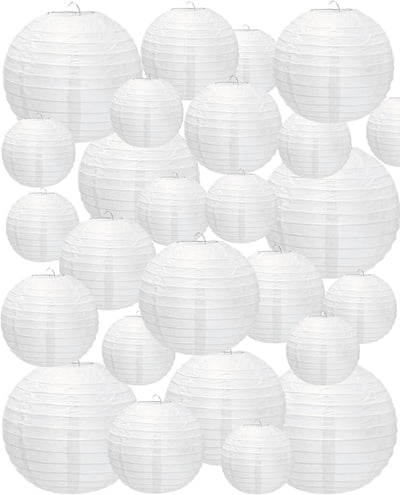 48 Linternas papel decoración fiesta 4-10pulg colgantes