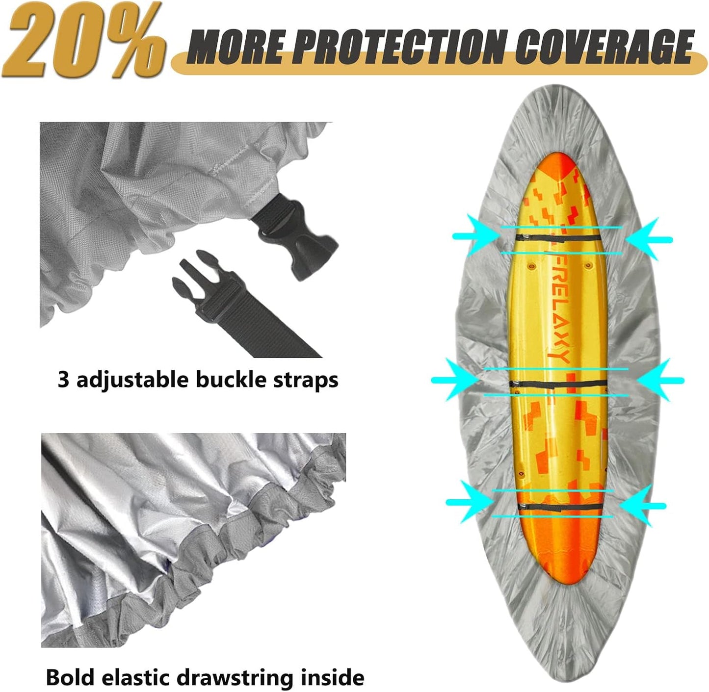 Funda kayak 420D impermeable UV resistente aire libre