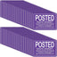 40 Carteles Aluminio Reflectante 7x10pulg Morado