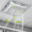 Ventilador techo caída 2x2 rejilla circuladora aire