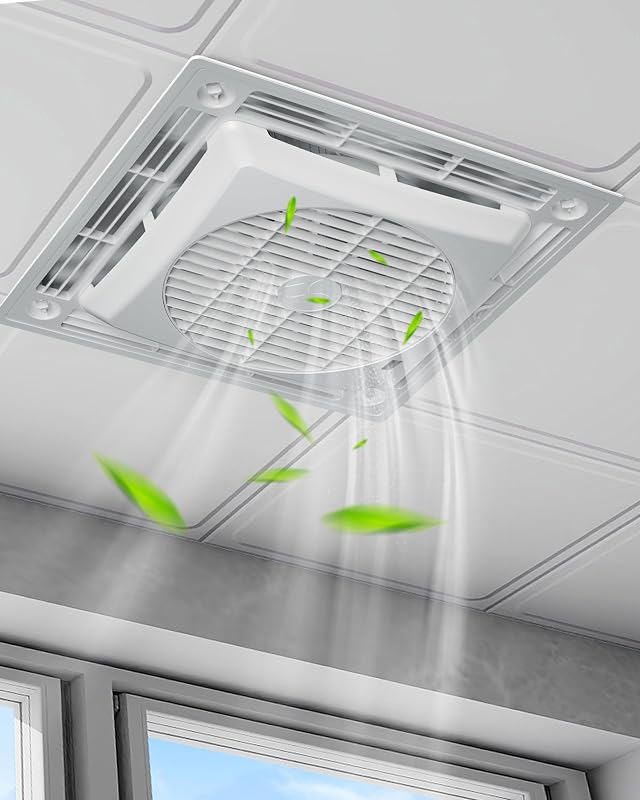 Ventilador techo caída 2x2 rejilla circuladora aire