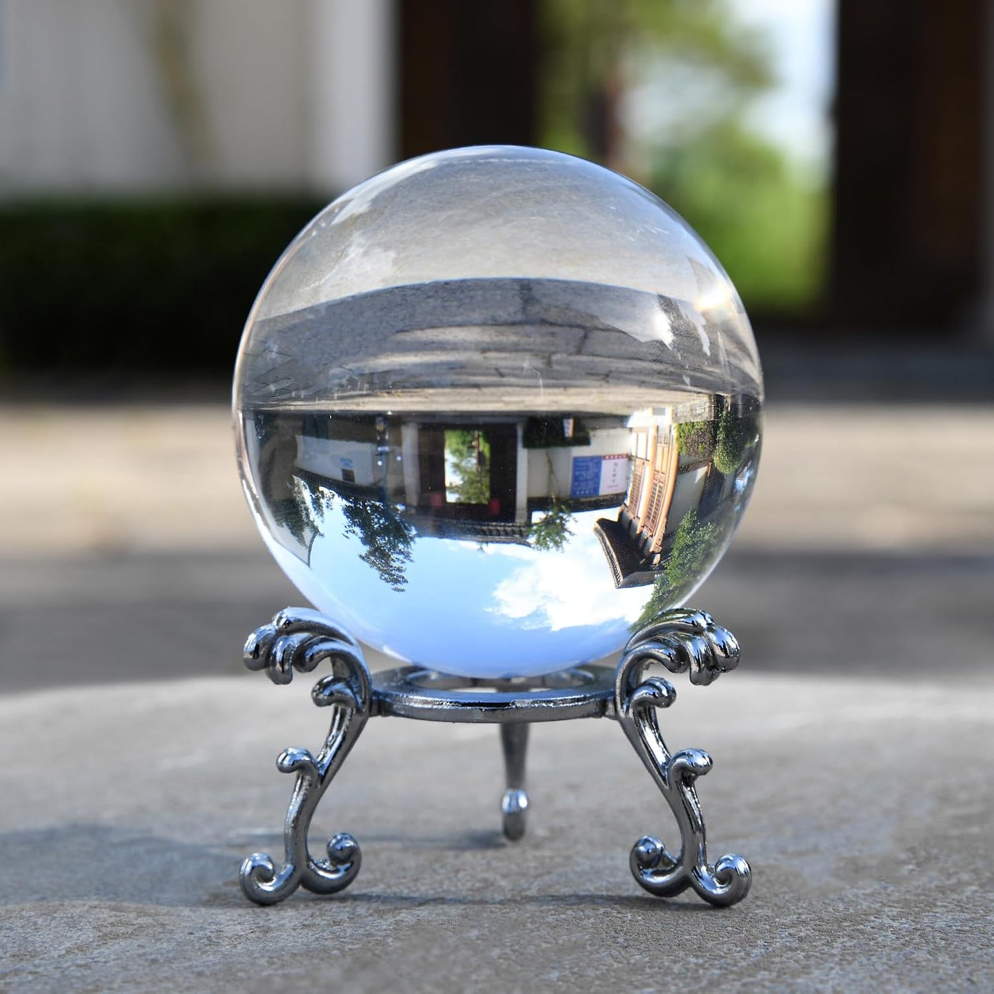 Bola cristal transparente 2.362pulg con soporte para tomas mágicas