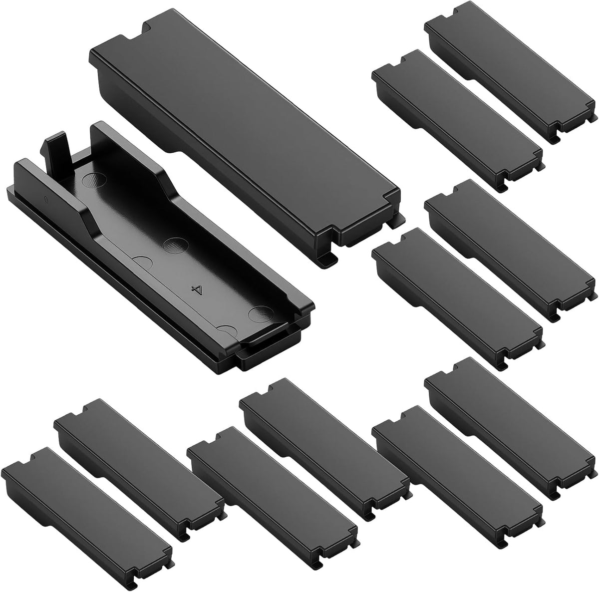 Pack 10 placas llenado disyuntores cubierta negro