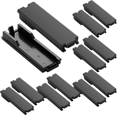 Pack 10 placas llenado disyuntores cubierta negro