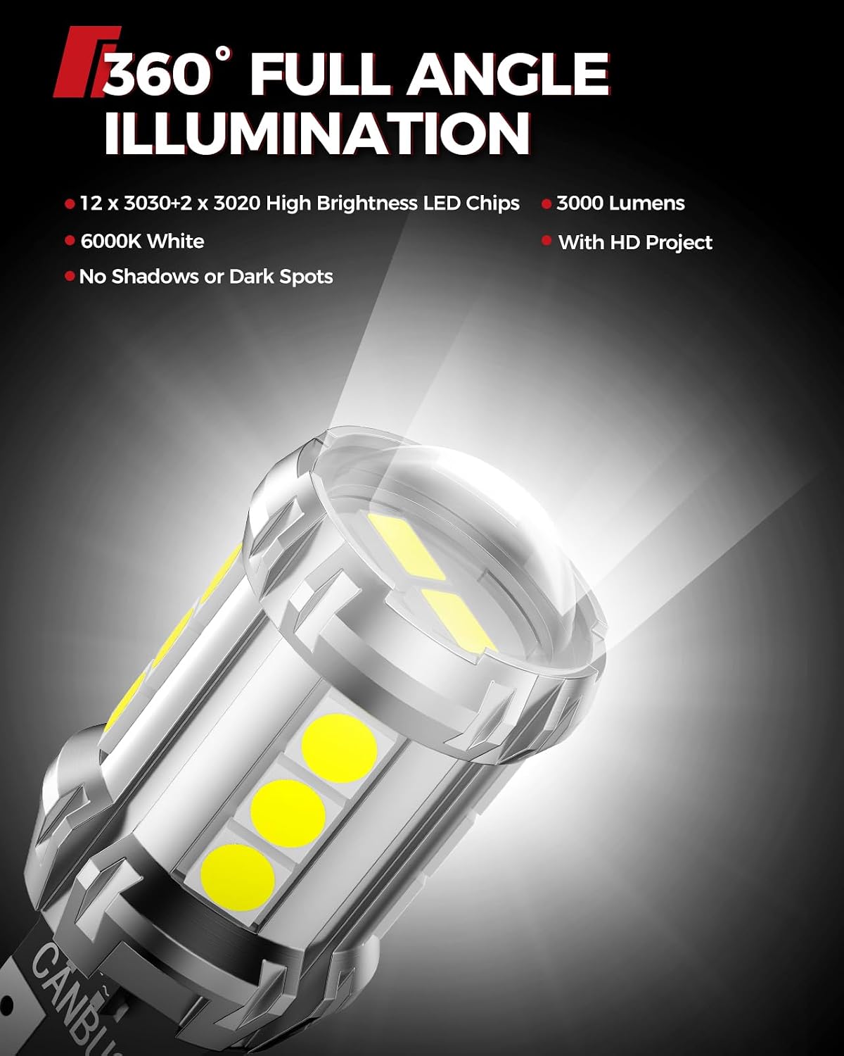 Bombilla LED TW16W 912 luz inversa 6000K blanco