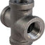 Adaptador cruzado maleable negro 0.25pulg