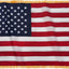Bandera EE.UU. 4x6ft flecos estrellas bordadas rayas