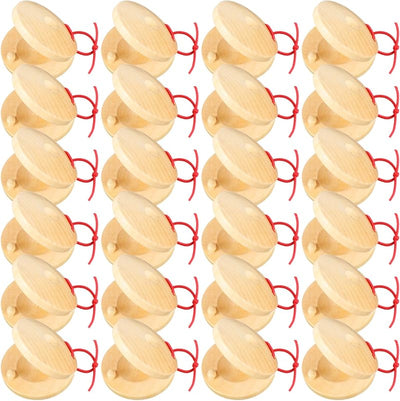24 Castañuelas de Madera para Aplauso y Ritmo