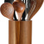 Soporte utensilios madera acacia 7.2" rotación 360°