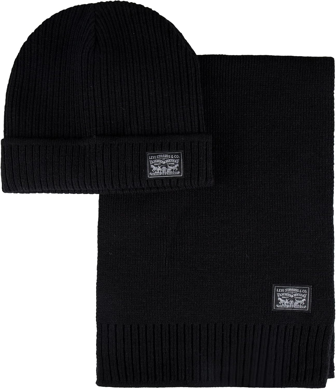 Conjunto gorro y bufanda punto cálido hombre
