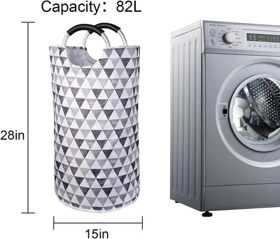 Cesta ropa 82L plegable tela Oxford con asas impermeable