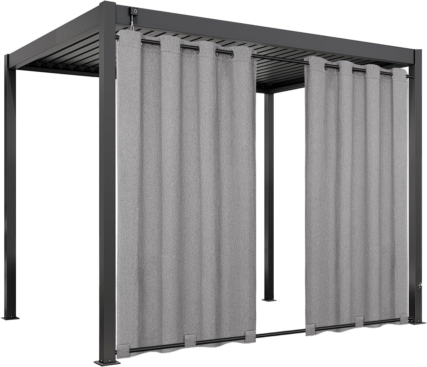 Cortinas exterior lino impermeables resistentes viento