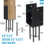 Soporte poste metal U 6x6 pulg para valla madera barandilla
