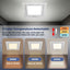 Extractor baño con luz LED 10x10pulg ventilador silencioso 118CFM
