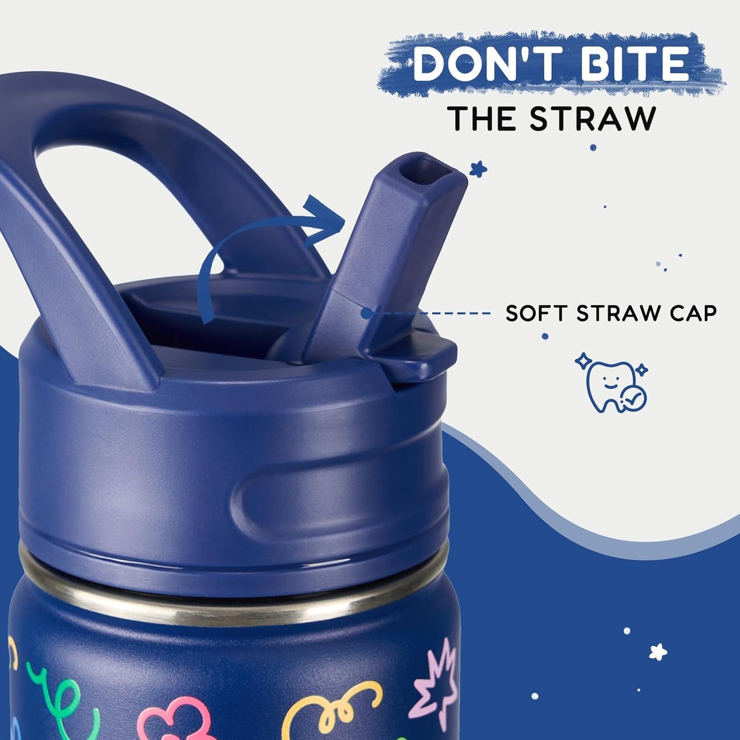 Botella agua acero inox 12oz para escuela sin BPA