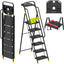Taburete plegable 6 escalones bandeja herramientas 800lb