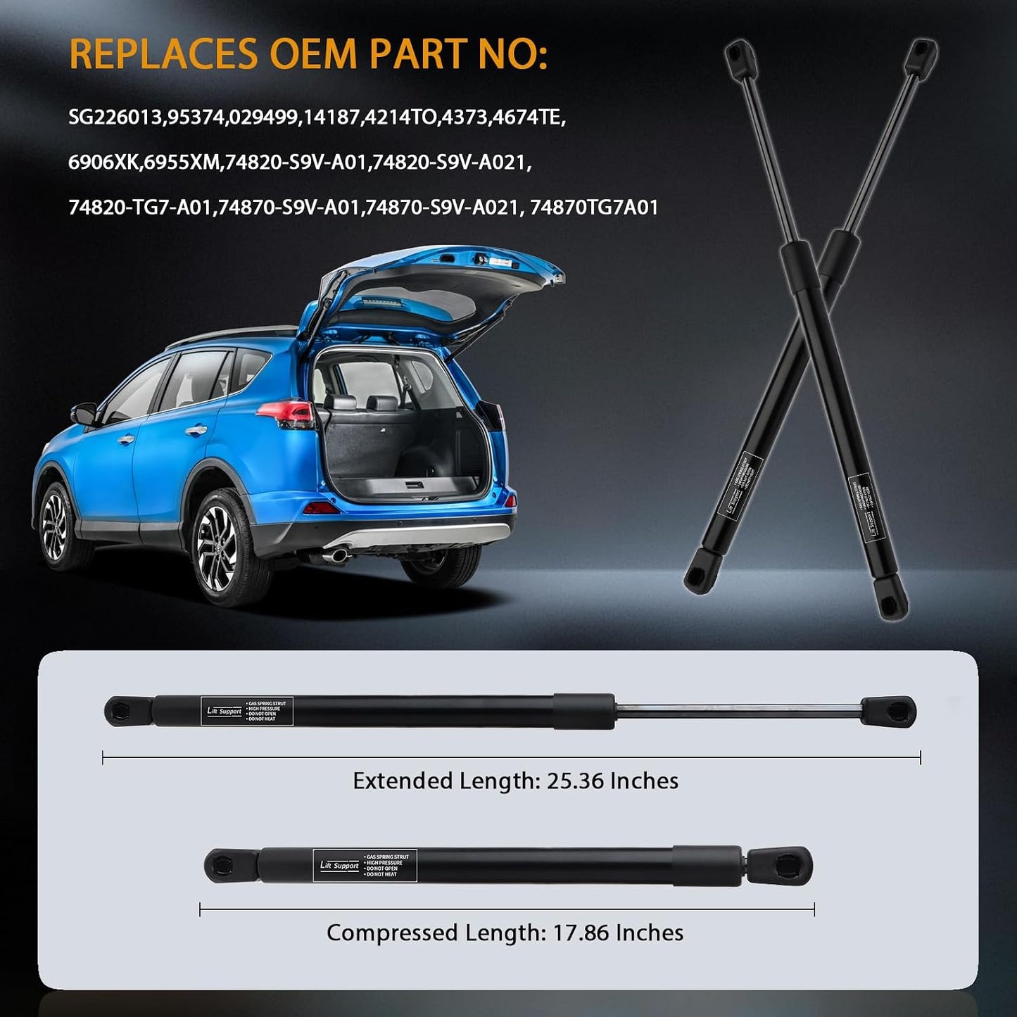 Puntal trasero Honda Pilot set 2 pzas resistentes