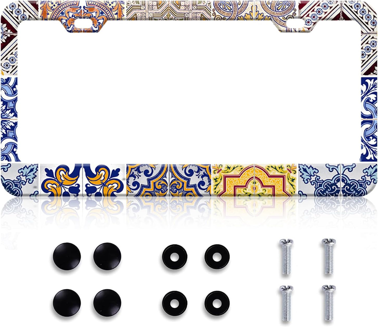Marco matrícula bohemio mandala para coche impermeable