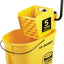 Cubo fregona con escurridor 35qt sobre ruedas amarillo