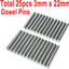 Clavijas acero inox 0.118x0.866" estantes litera