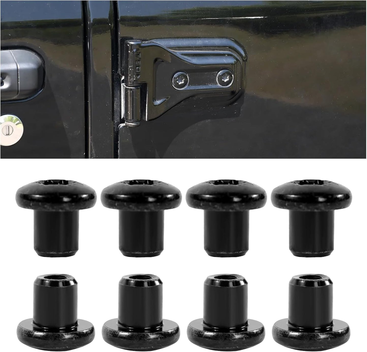Tuercas bisagra puerta comp Jeep Wrangler JK 07-18 set 8