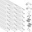 Perfil aluminio LED U 6.6pulg con cubierta lechosa