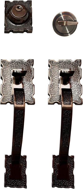 Set herrajes puerta delantera cobre antiguo