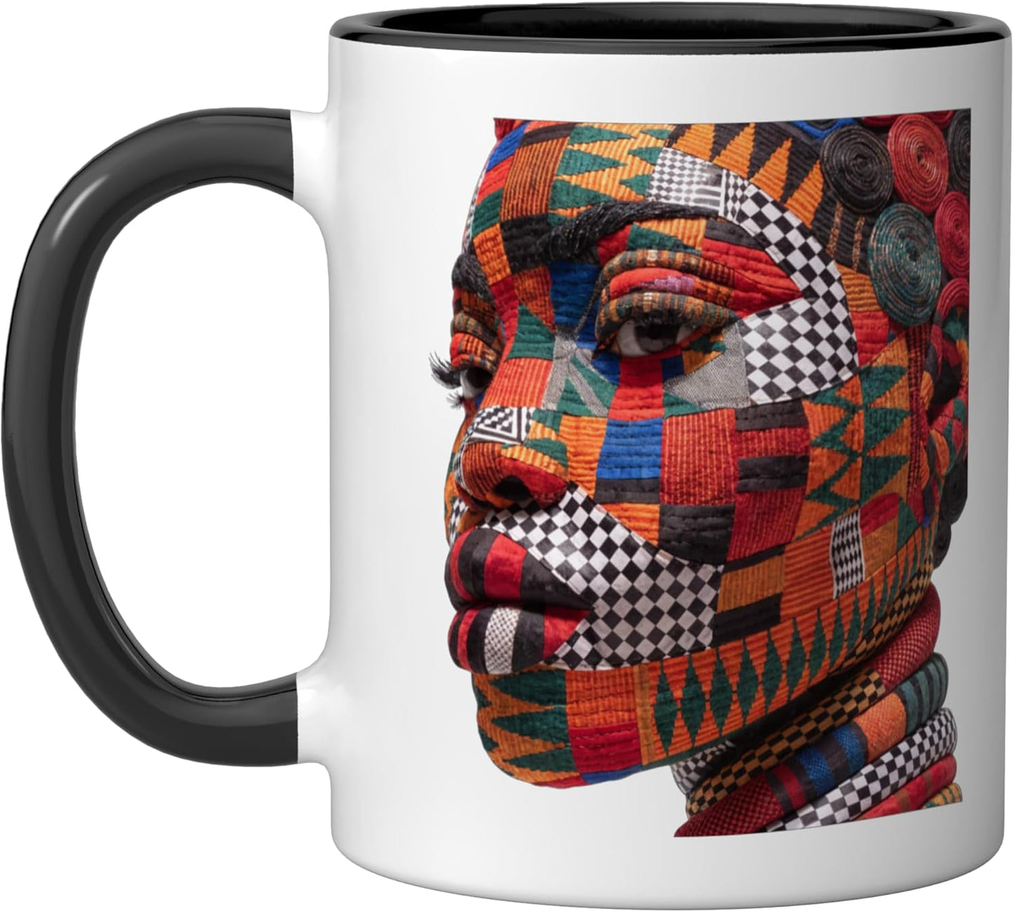 Taza Cerámica para Mujer Negro/Blanco