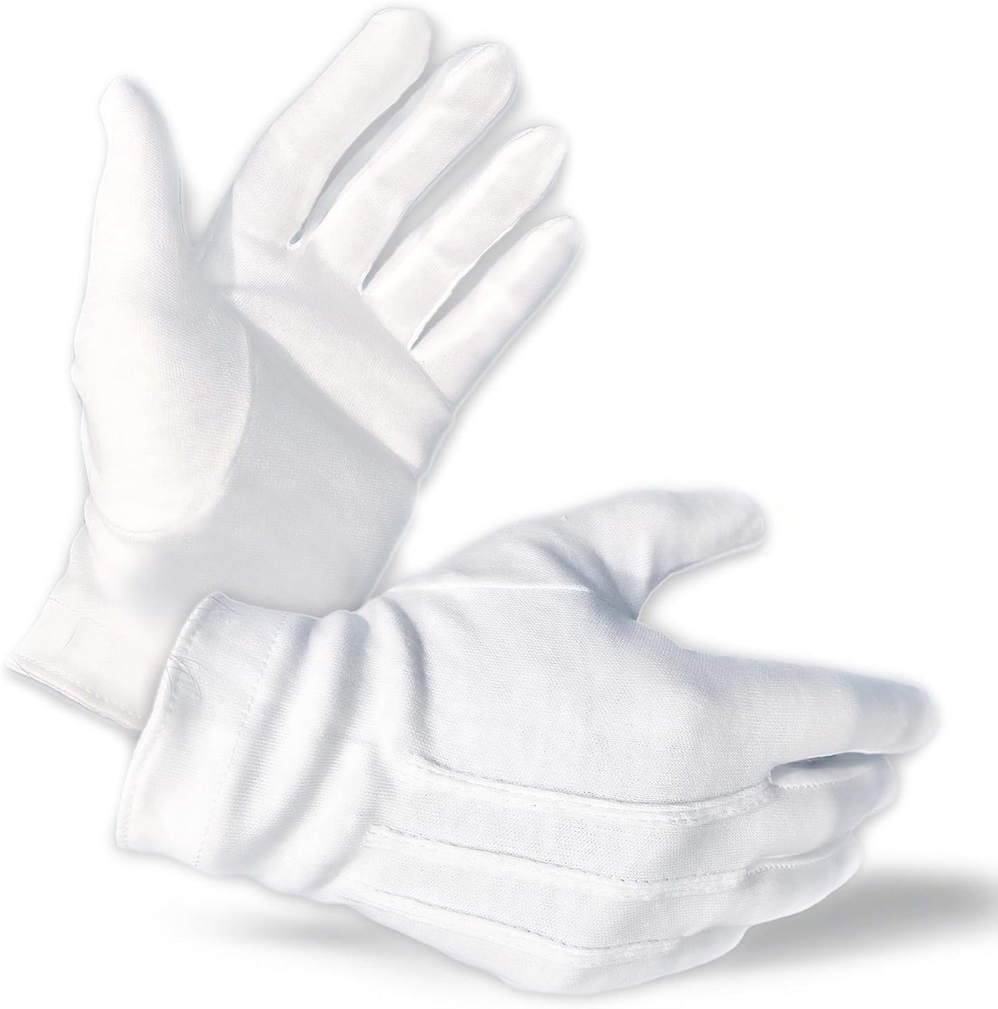 Guantes traje formal marcha desfile algodón blanco