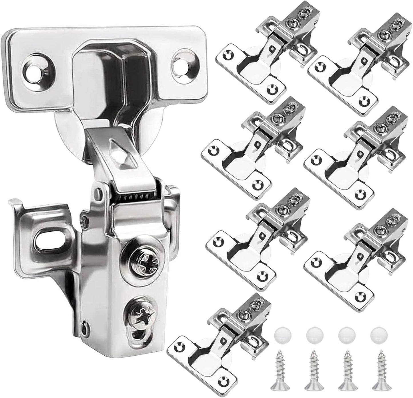 8 Bisagras Puerta Gabinete 1/2pulg Acero Inox