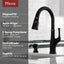 Grifo cocina rociador dispensador jabón negro F5297AWB