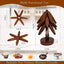 Salvamanteles madera posavasos plegables hoja resistente calor