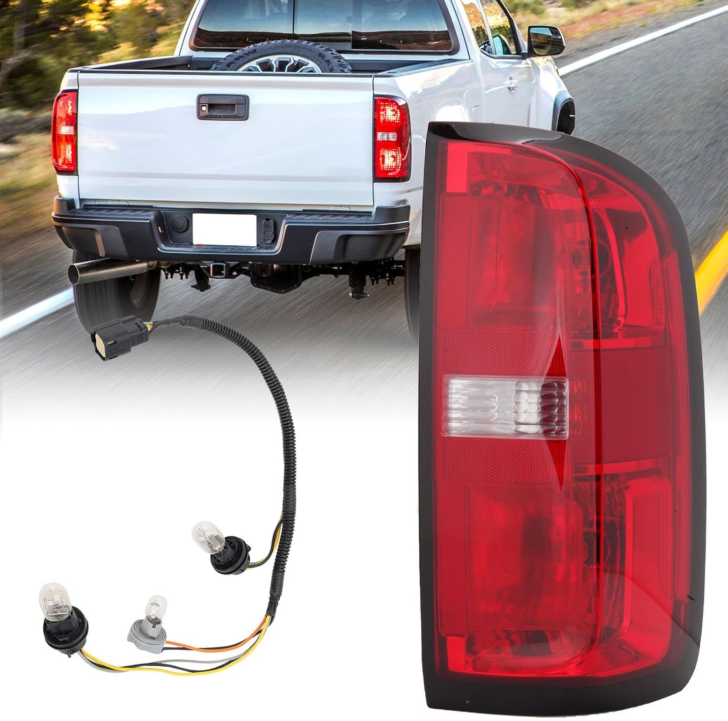 Luz trasera Chevy Colorado 15-22 lado derecho con bombillas