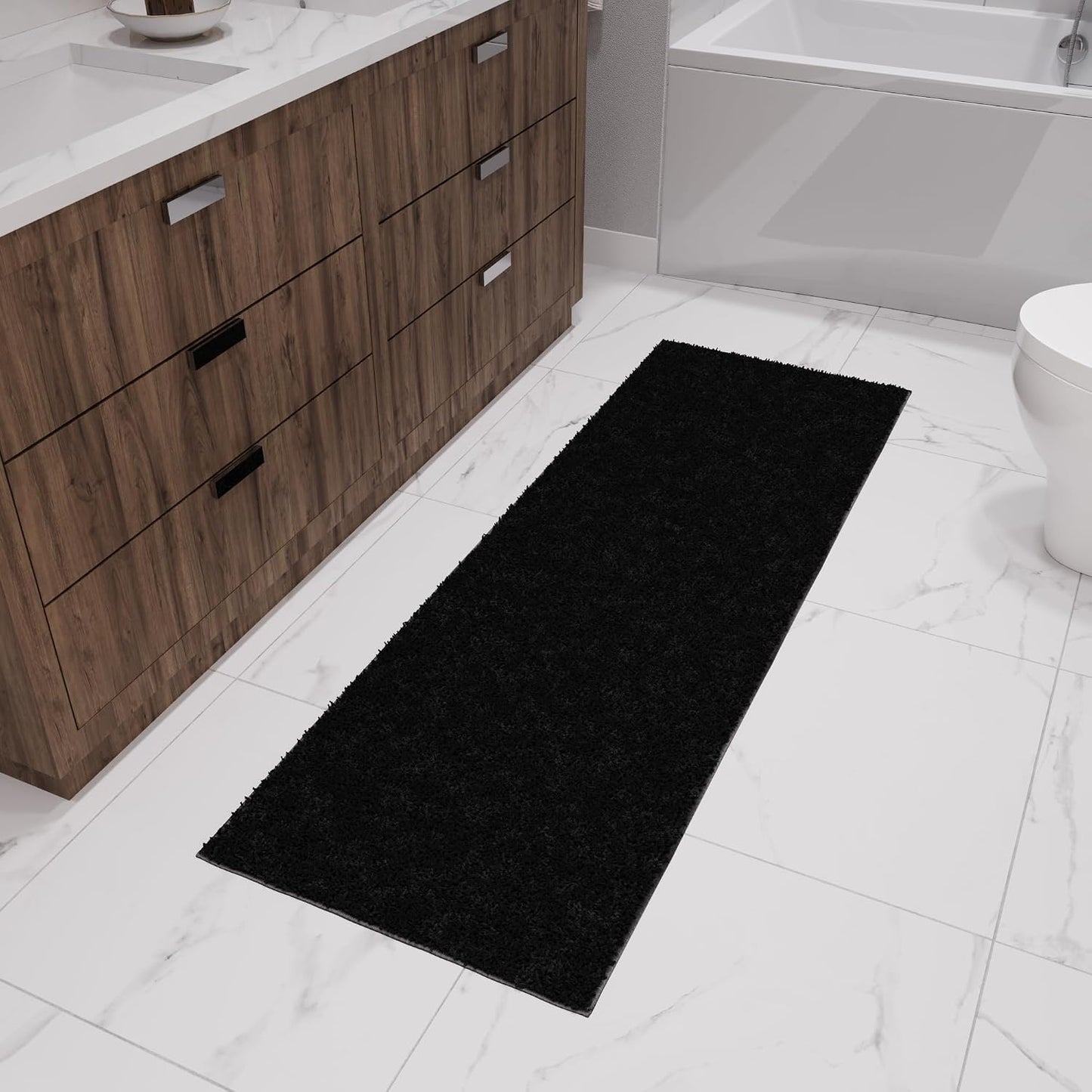 Alfombra lanuda antiderrap para dormitorio y sala 2x6ft